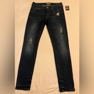 Bannana Republic Skinny Fit Mid Wash Jeans Size 26 Ripped Style